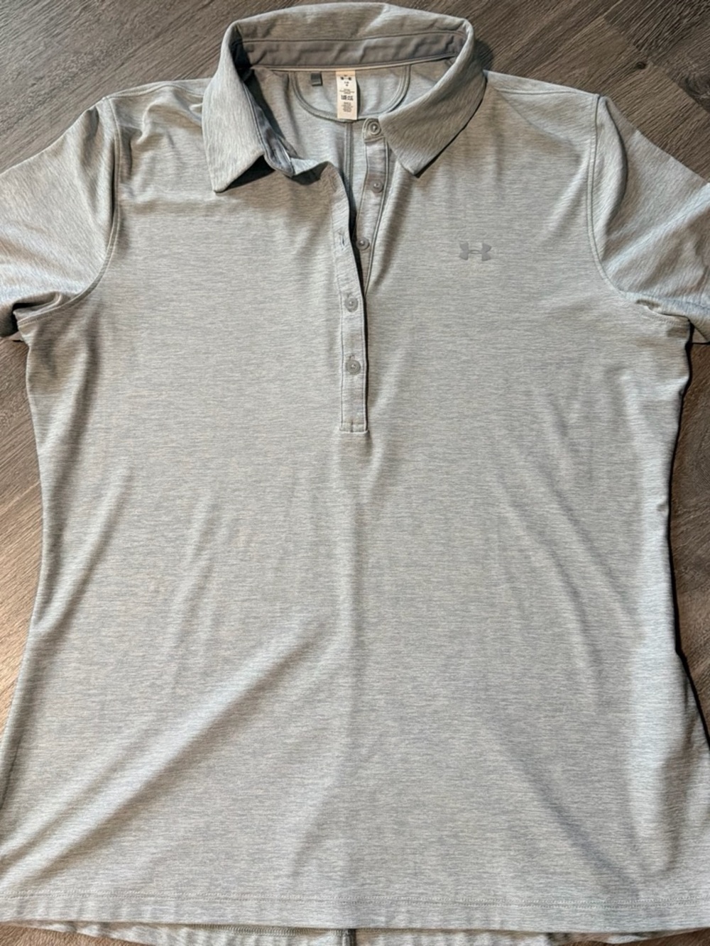 LG Women's Golf Light Gray Button-Down Polo